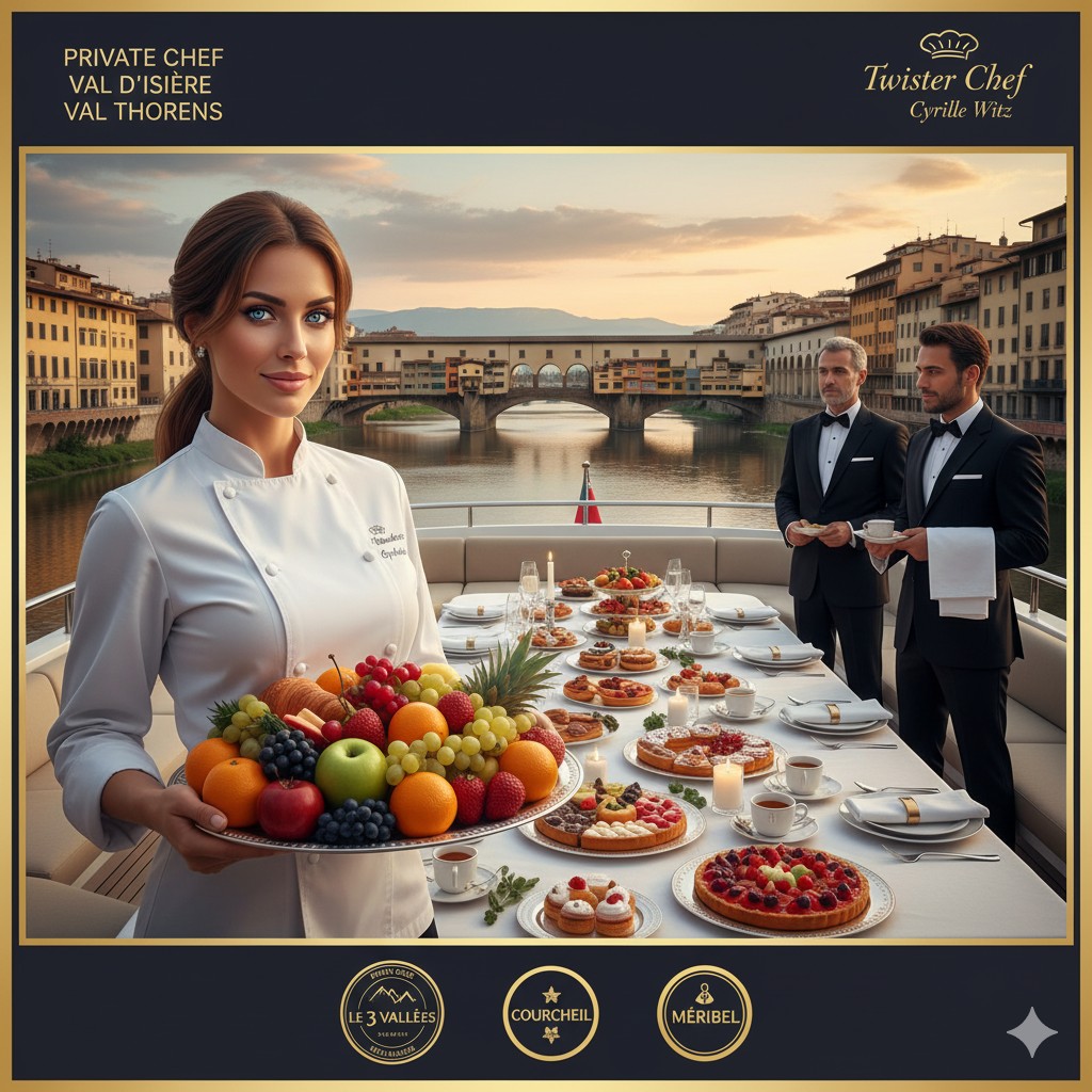 Private chefs Florence à Courchevel  1850, 1650, 1550, les 3 Vallées, Meribel, la Tania, le Praz, le Moriond, St Martin de Belleville, Val d’Isere, Val Thorens