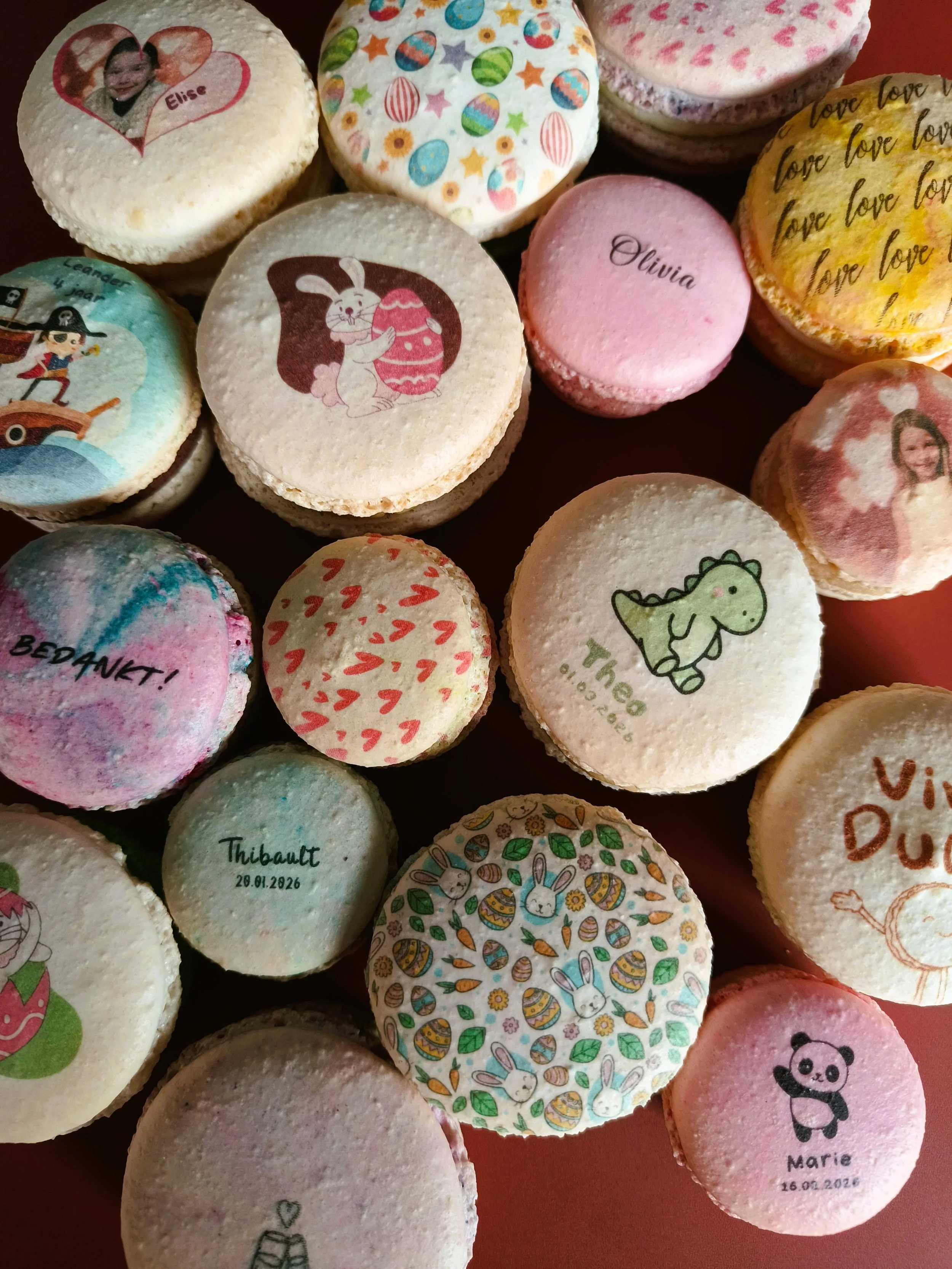 Gepersonaliseerde macarons