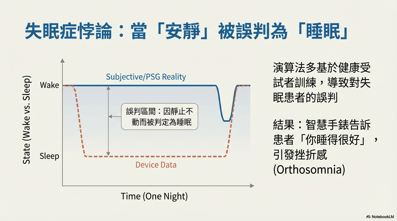 穿戴式裝置清醒誤判睡眠