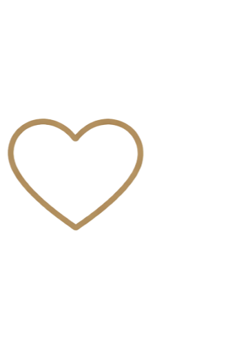 Brown love-heart that represents compassionate care. 