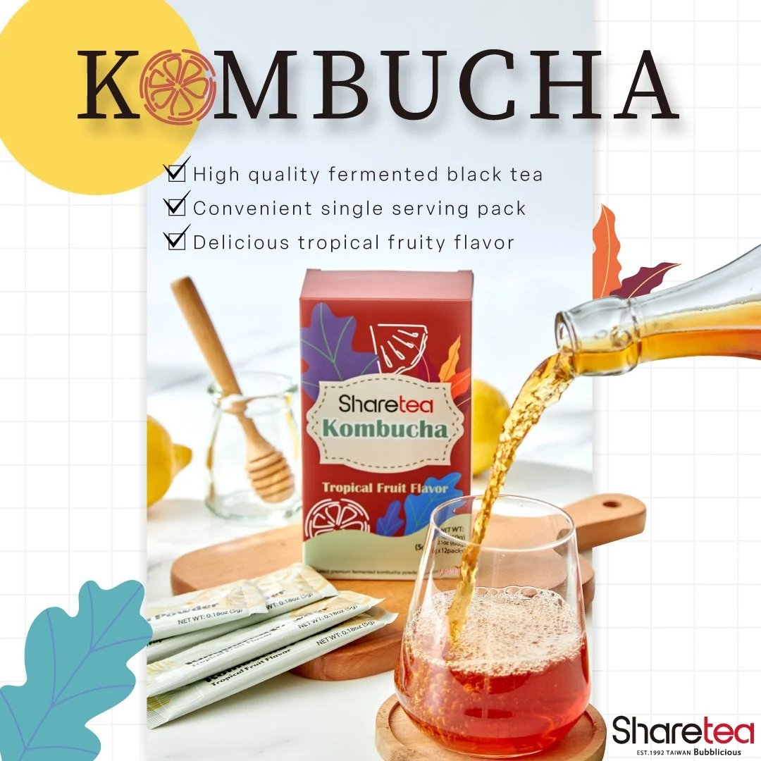 Tropical Fruit Flavor Kombucha Tea Powder Pack