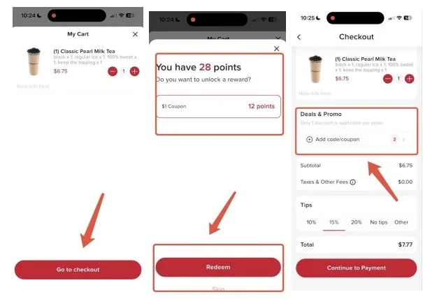 3 Easy Steps to Redeem a voucher during the ordering and checkout process