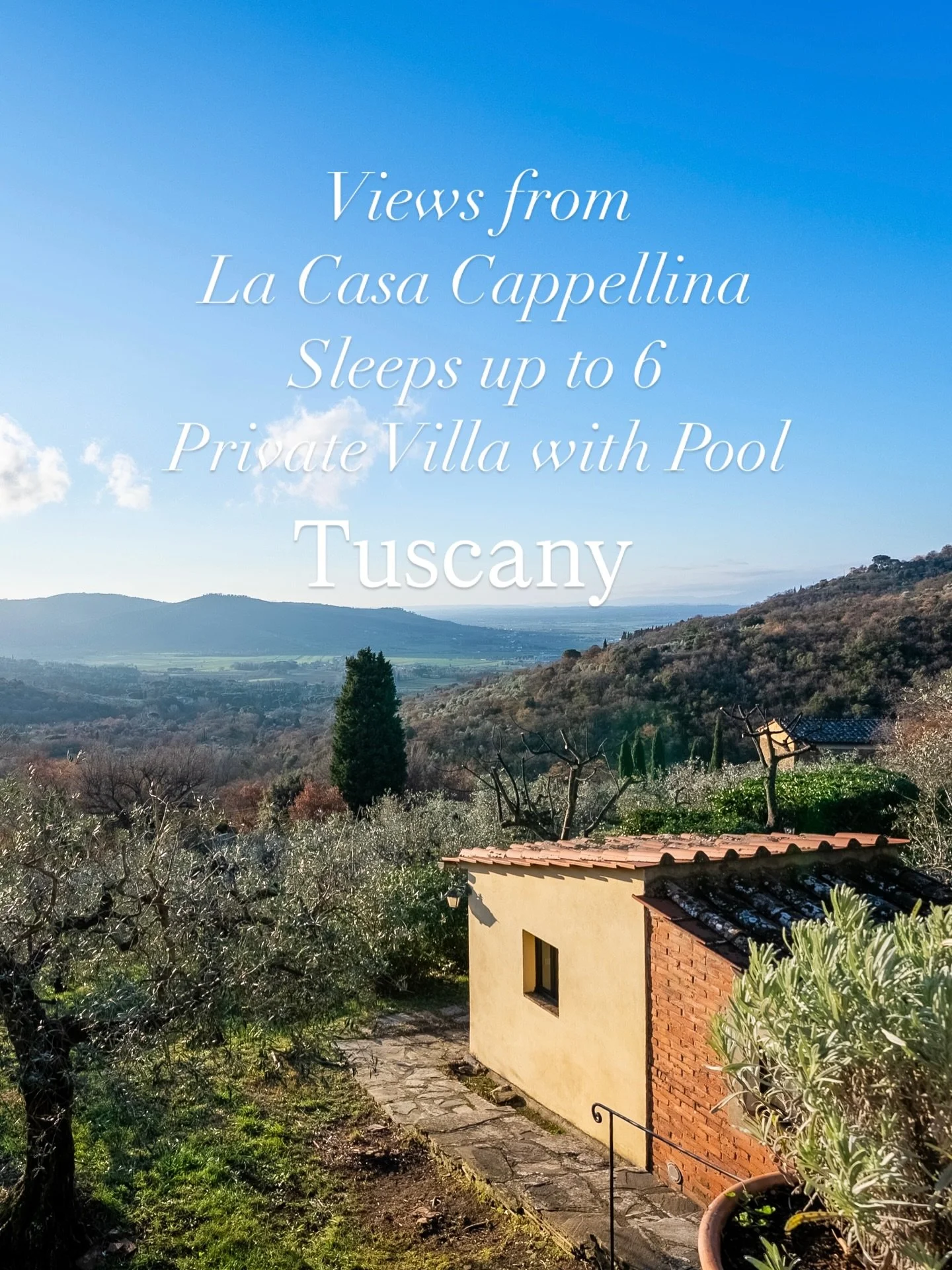 La Casa Cappellina is ready to rent! Sleeping up to 6 people this beautiful rustic villa with pool is a ten minute drive from Cortona. Perfect for the summer holidays it&rsquo;s relaxed and family friendly. Think barefoot, open fires, wandering aroun