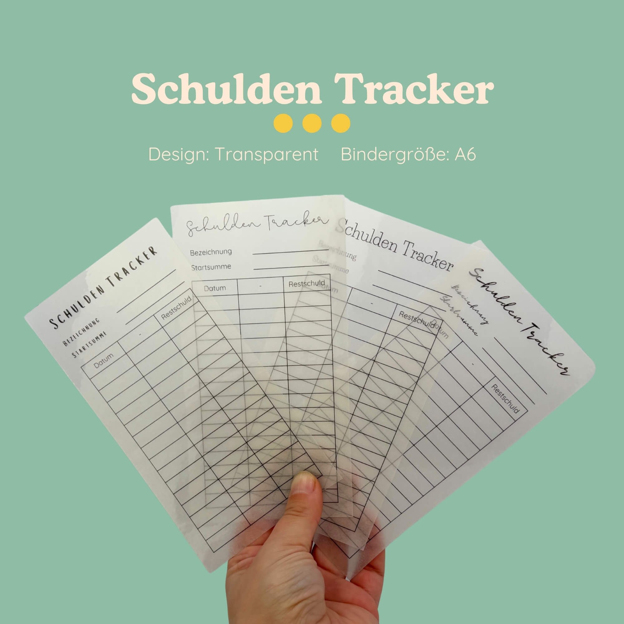 Schulden Tracker Transparent