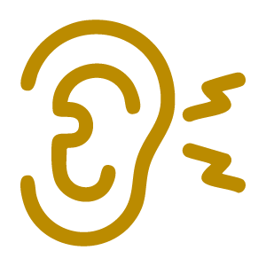 Gold hearing loss icon - Orchard Hearing Sandbach, Cheshire