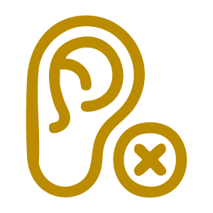 Gold hearing loss icon - Orchard Hearing Sandbach, Cheshire