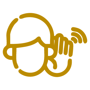Gold hearing loss icon - Orchard Hearing Sandbach, Cheshire