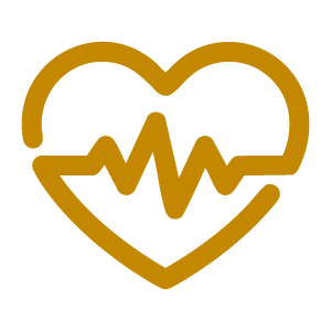 Gold heart icon - Orchard Hearing Sandbach, Cheshire