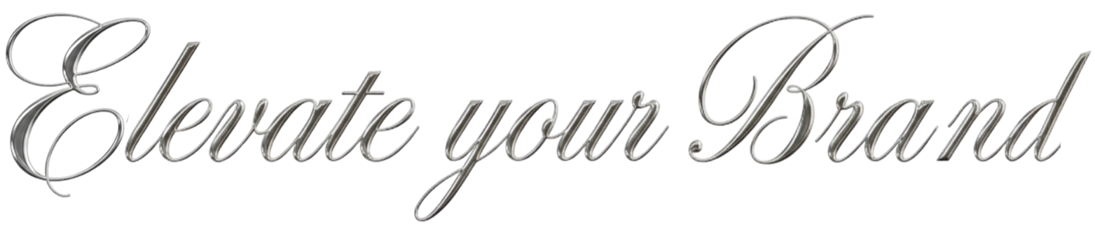 Silver metallic script that says "Create your Brand" on a transparent background.
