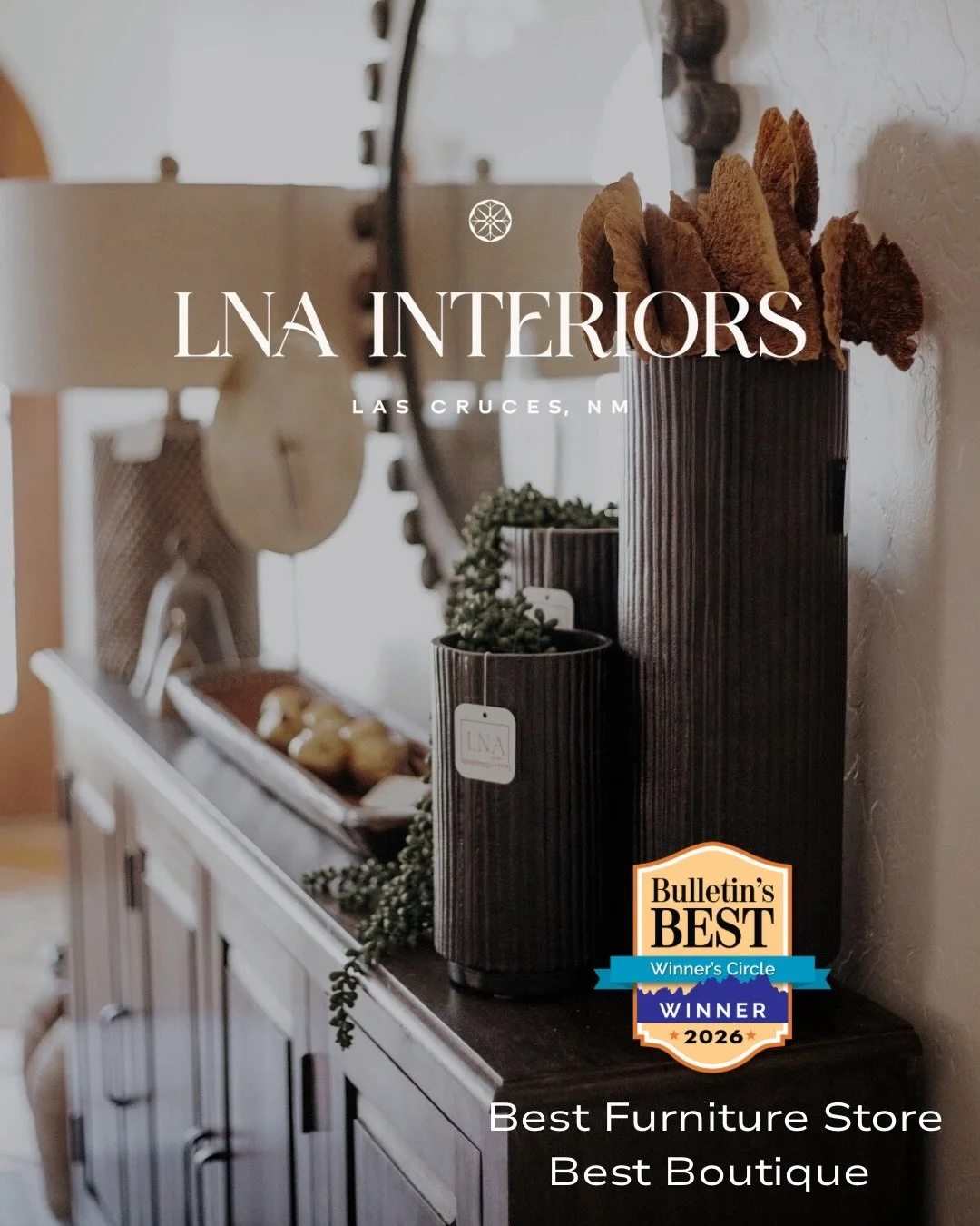 GRATEFUL. Come see us and be a part of what we are doing at LNA. Thank you to the team at LNA who works hard to carry out our vision and mission for our clients and customers. And, thank you Las Cruces for the support and recognition!

#lascruces #la