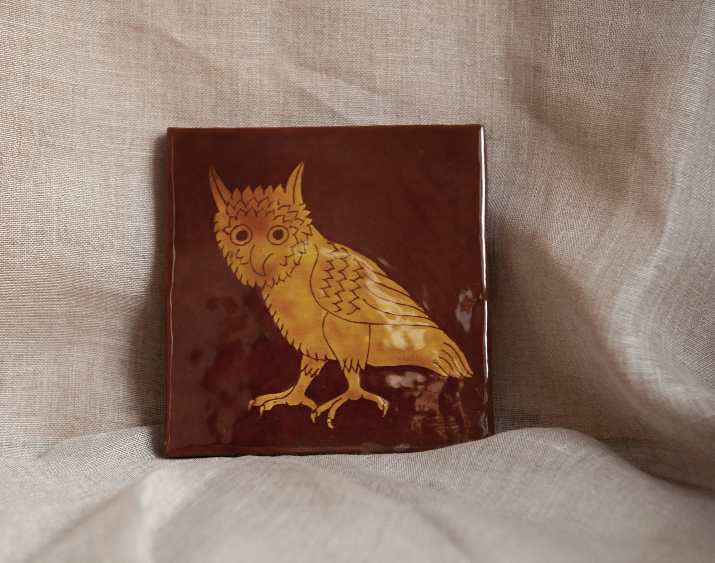 CLAY STORY TILE (OWL)