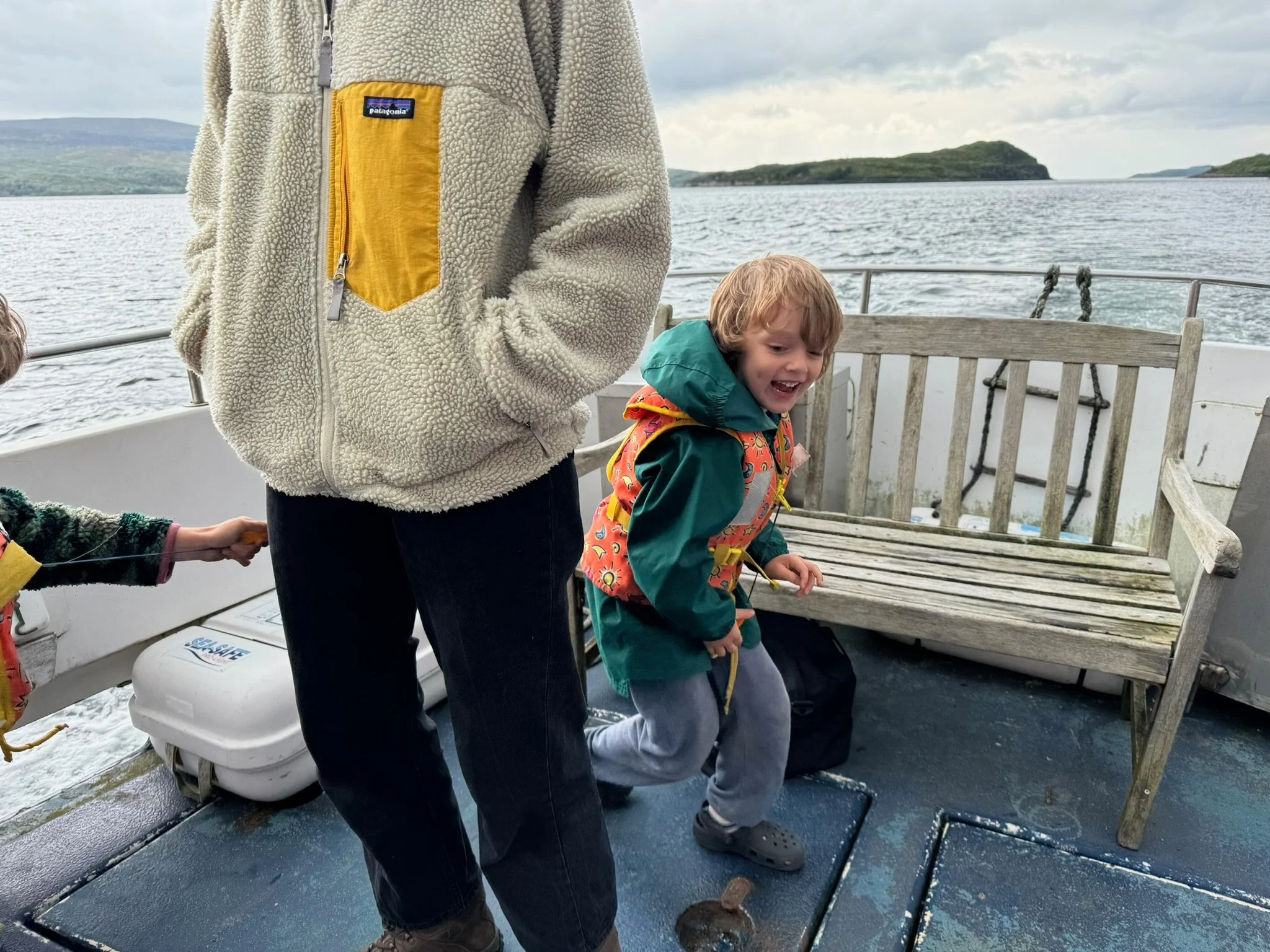Room to play on boat adventure Wildlife boat adventure for children from Borradill Loch Sunart at Borradill, Ardnamurchan, Scotland
