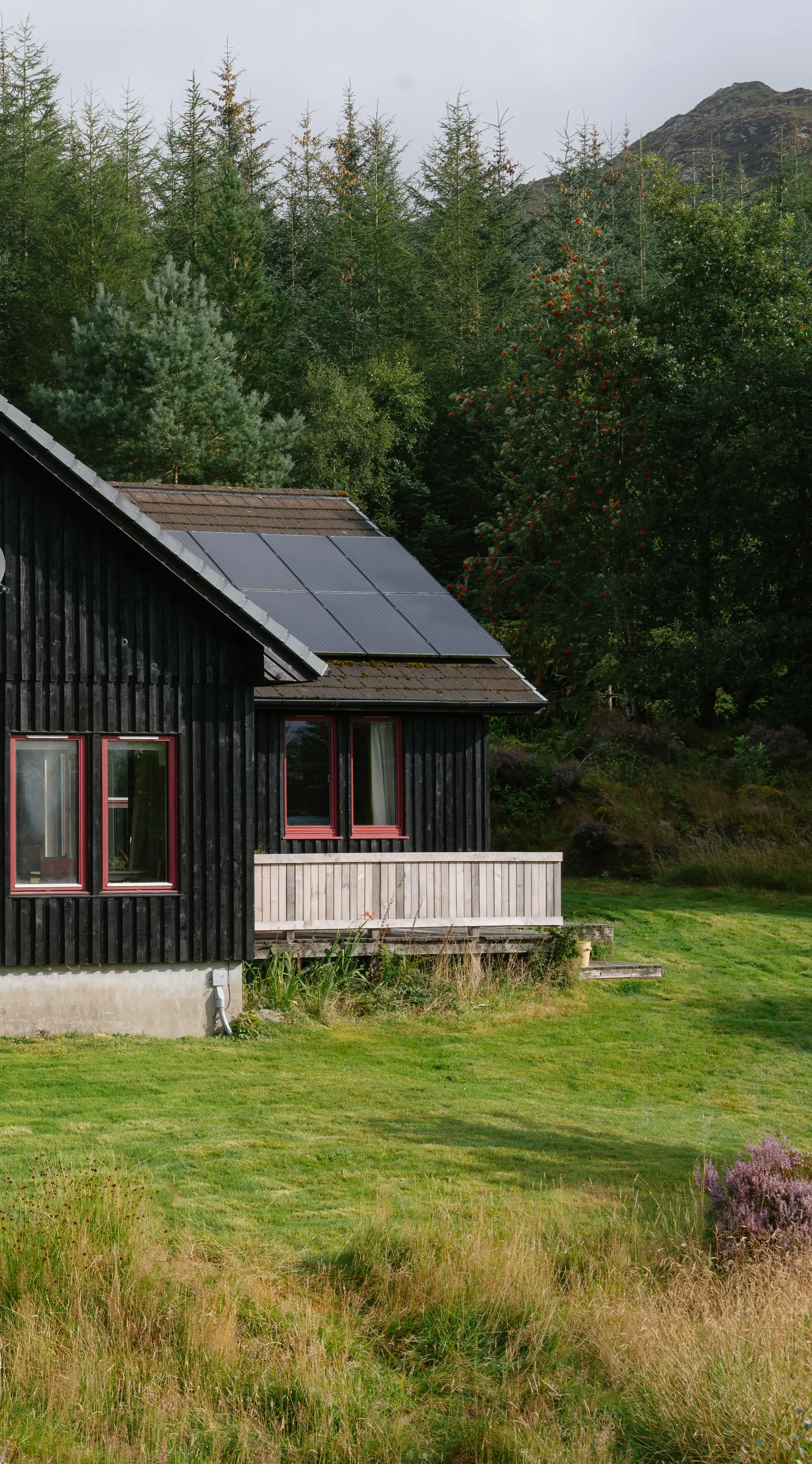 Exterior of House luxury cabin at Borradill on the Ardnamurchan peninsula Scotland