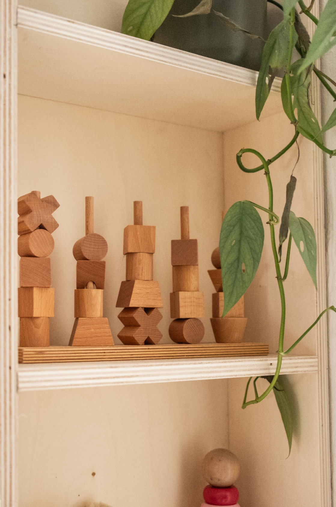 Wooden story houten stapelspel