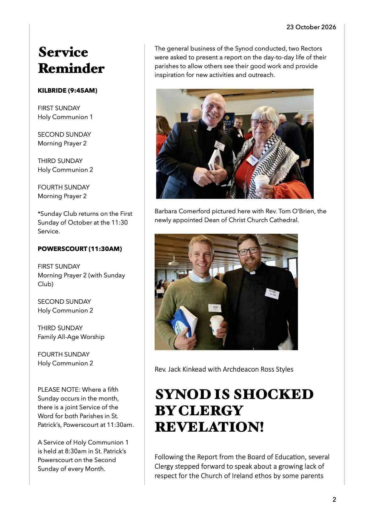 NewsFromThePews23rdoct20261.2.jpeg