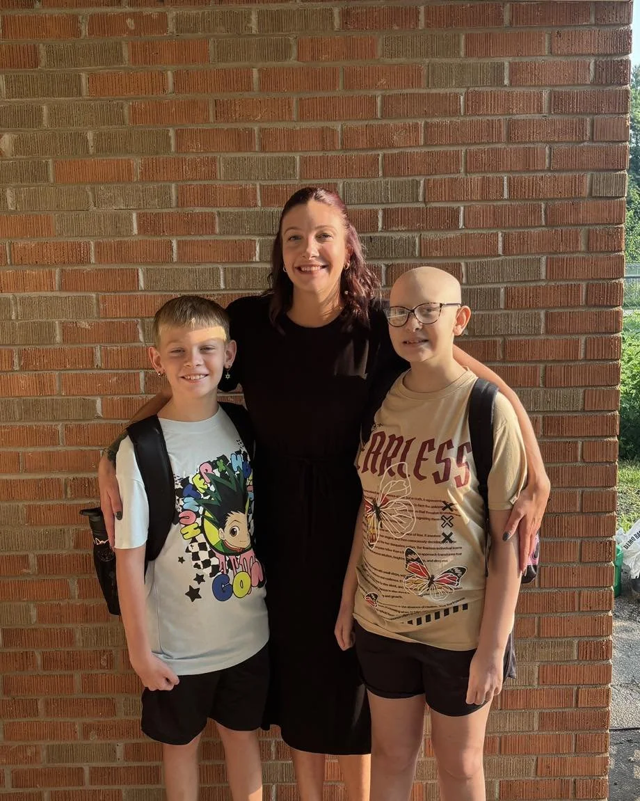 Josslyn with her mother and sibling