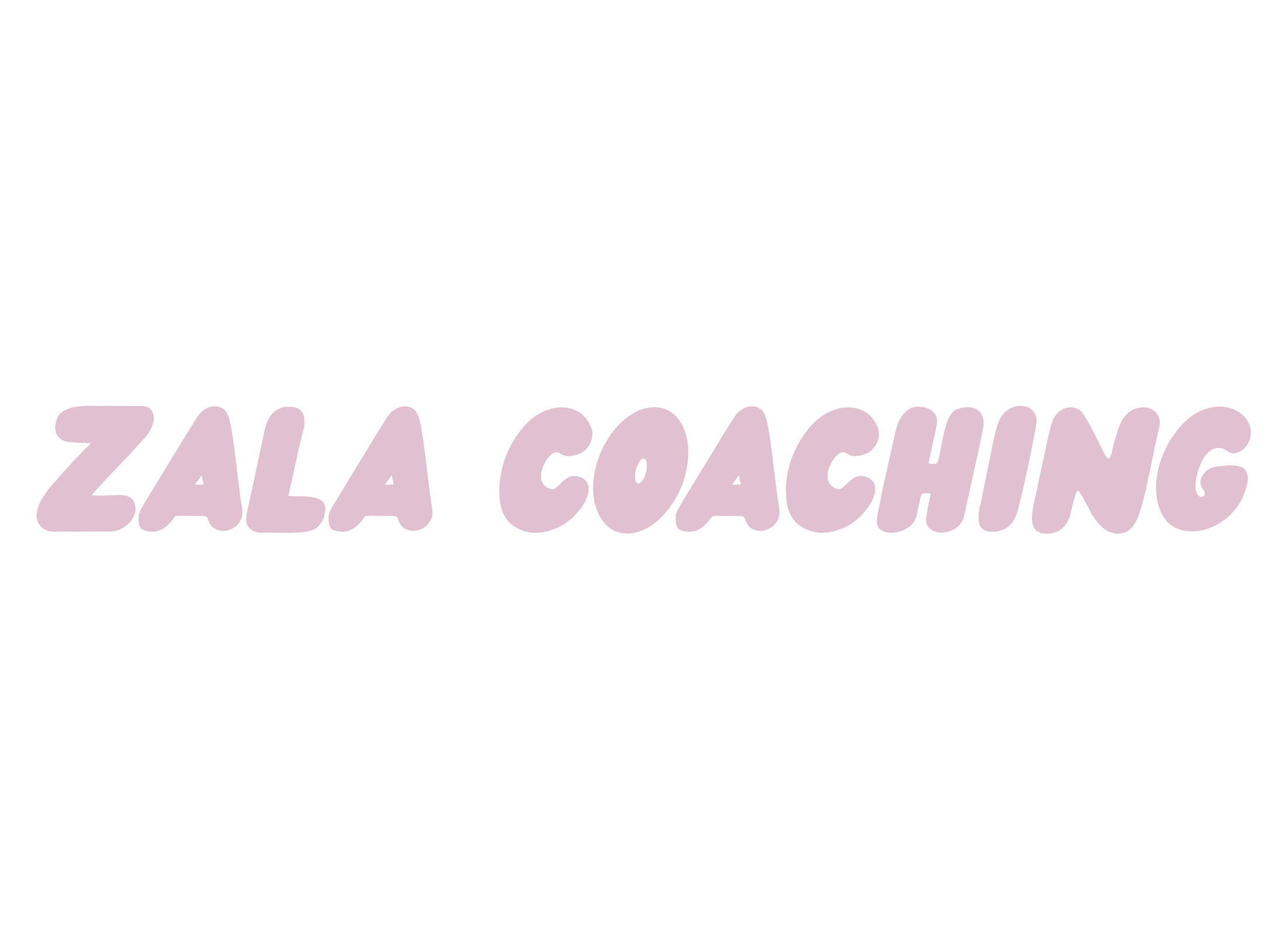 Zala Coaching logo with black and purple text.