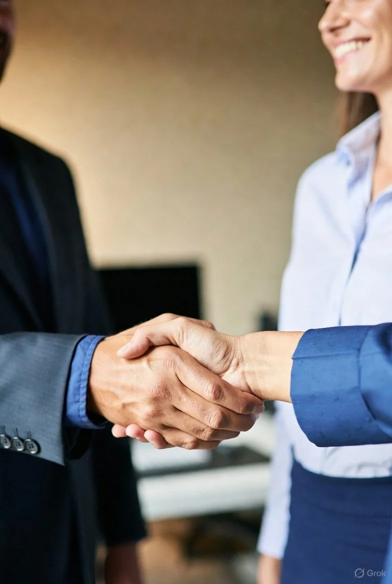 Handshake in business deal