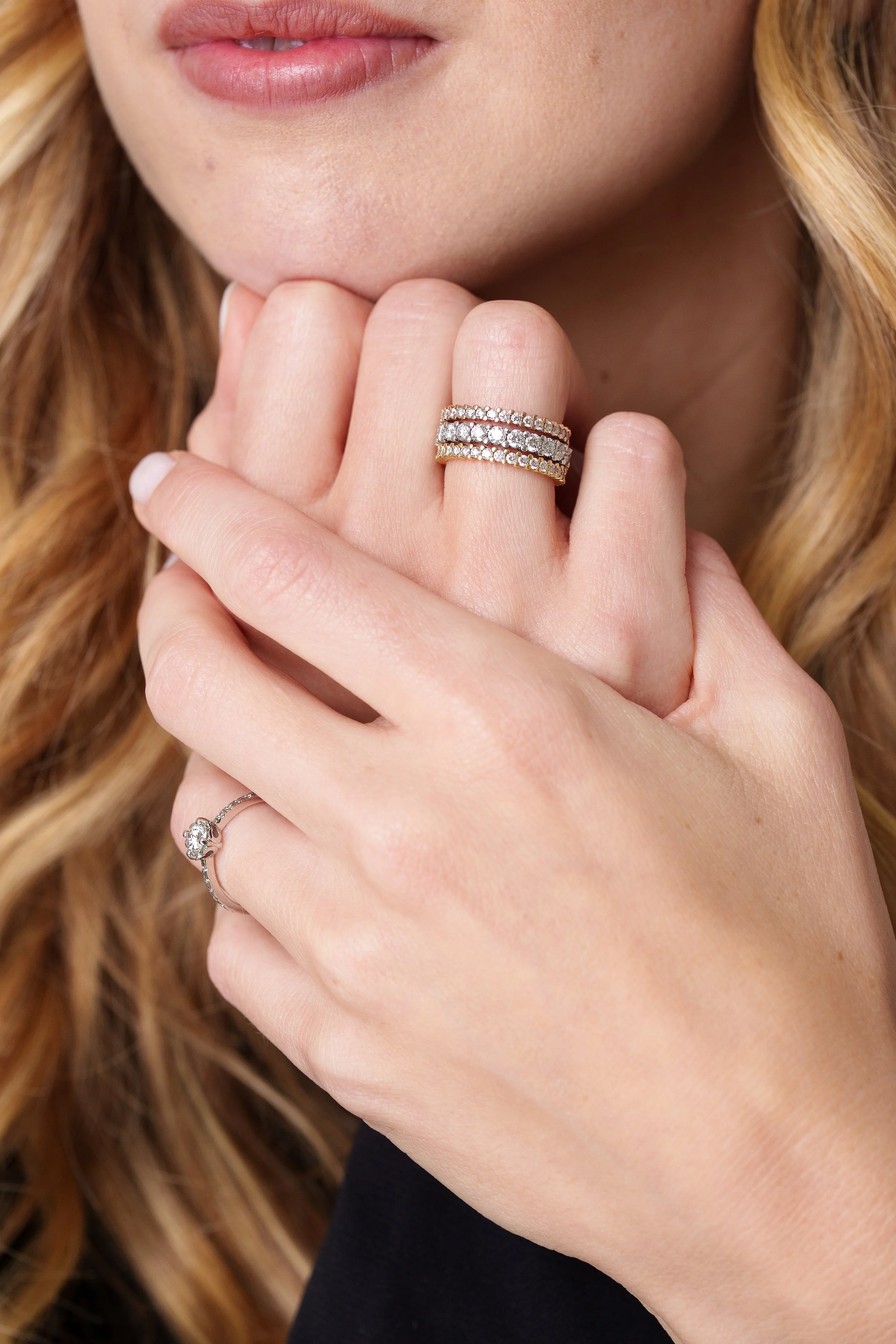 fotografia em estúdio de modelo com joias portugal