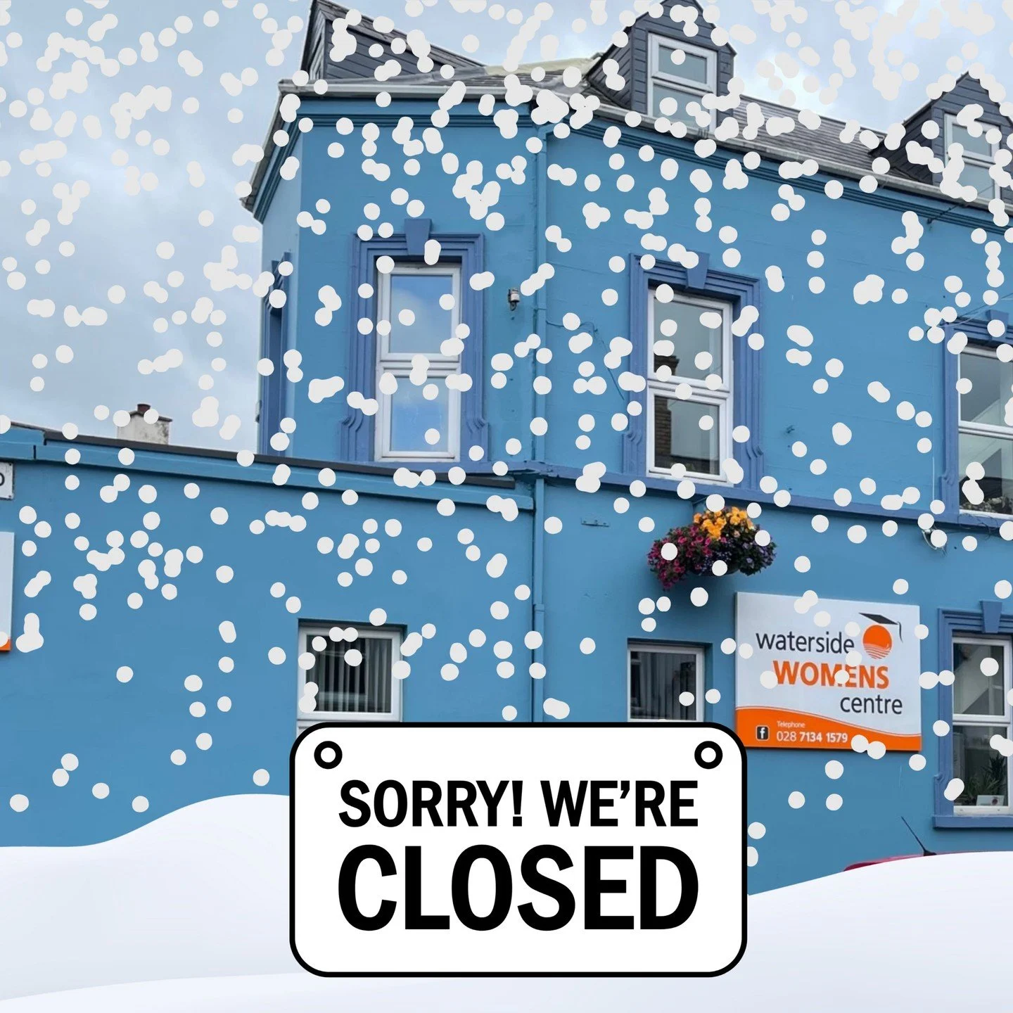 Waterside Women's Centre is closed on Monday 5th January 2026 due to dangerous weather conditions. Stay safe out there and we look forward to opening on Tuesday the 6th!