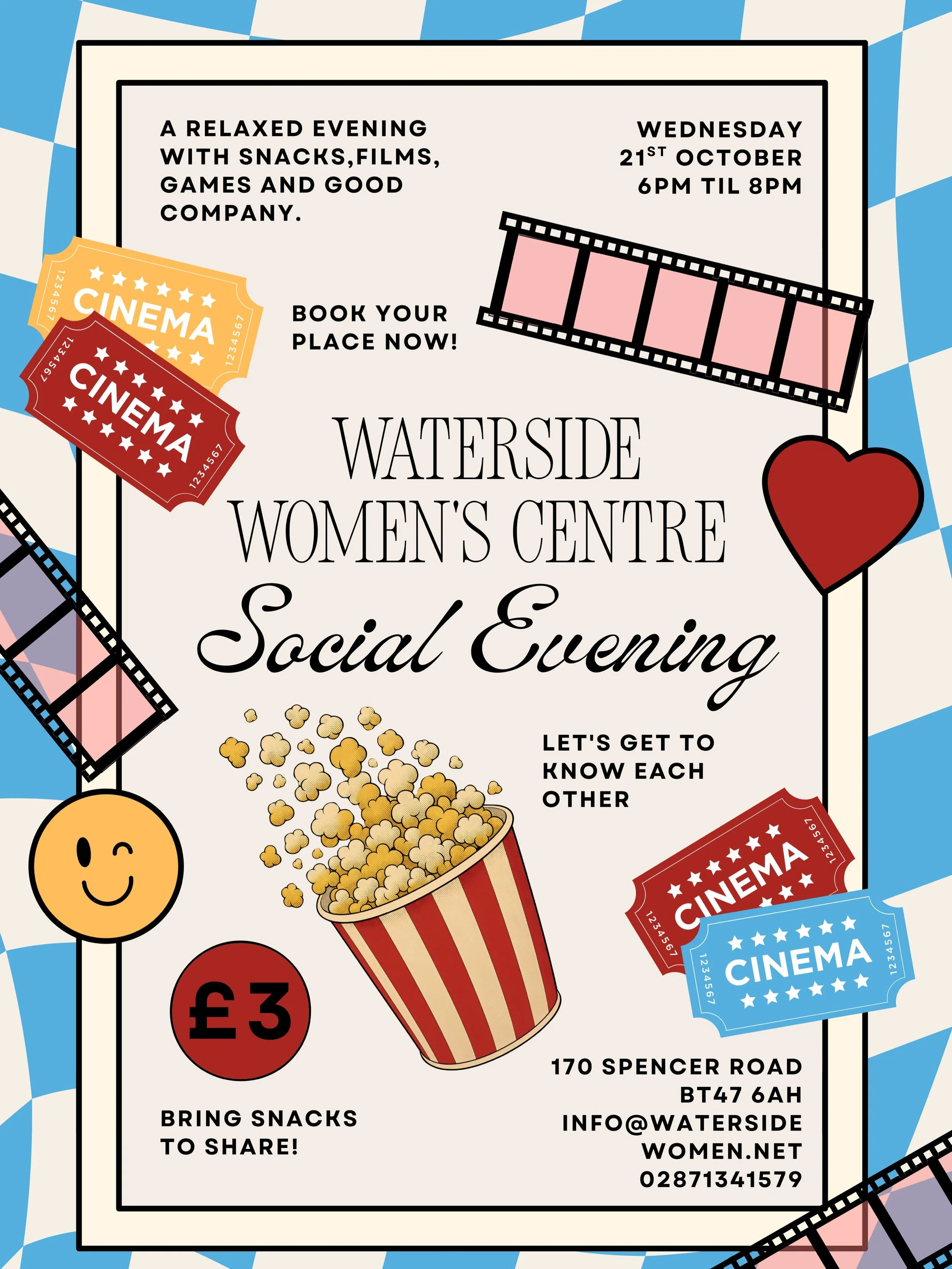 Book your place for our social evening! Bring snacks! 🥳