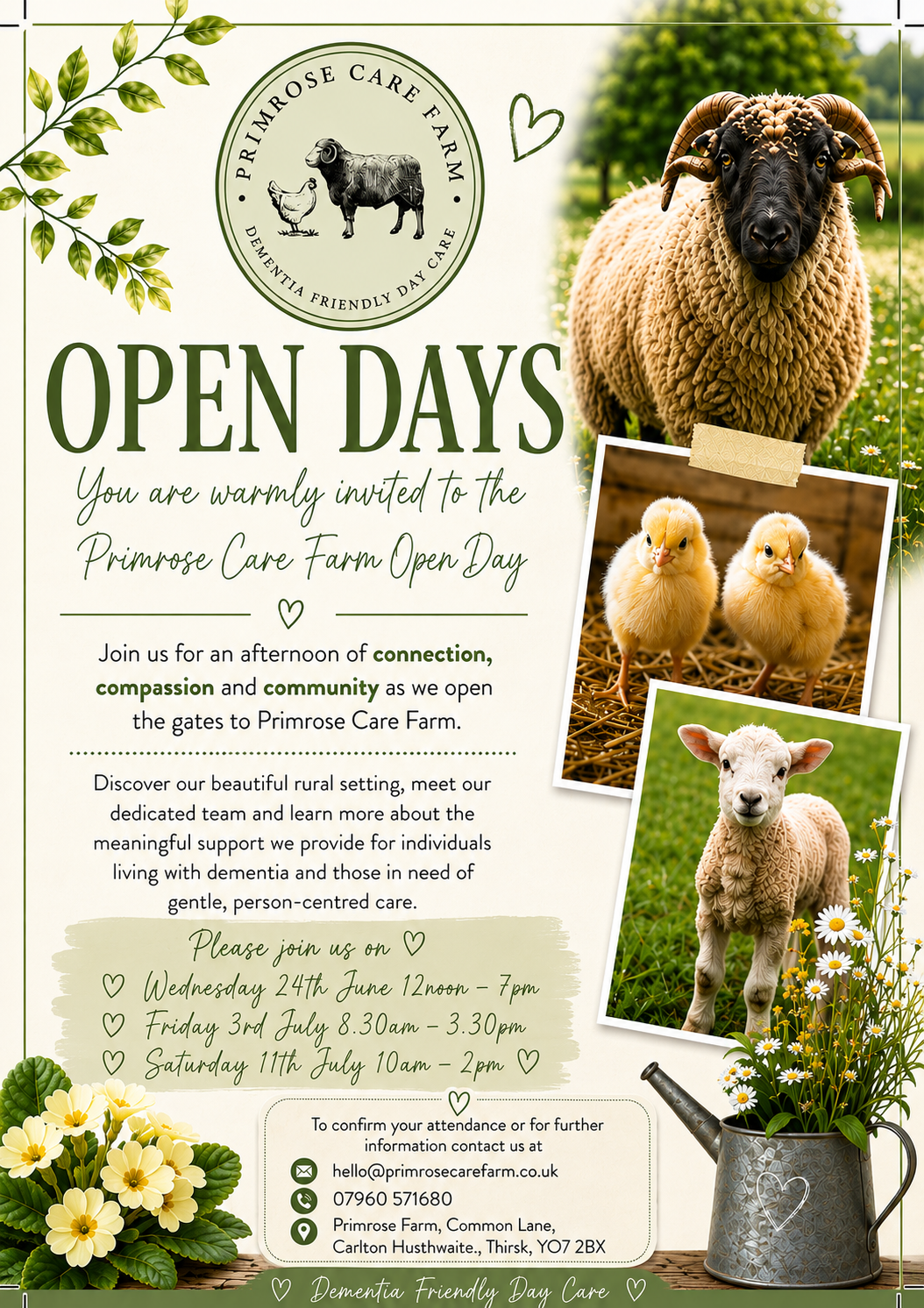 Something Special is Coming to North Yorkshire: Welcome to Primrose Care Farm