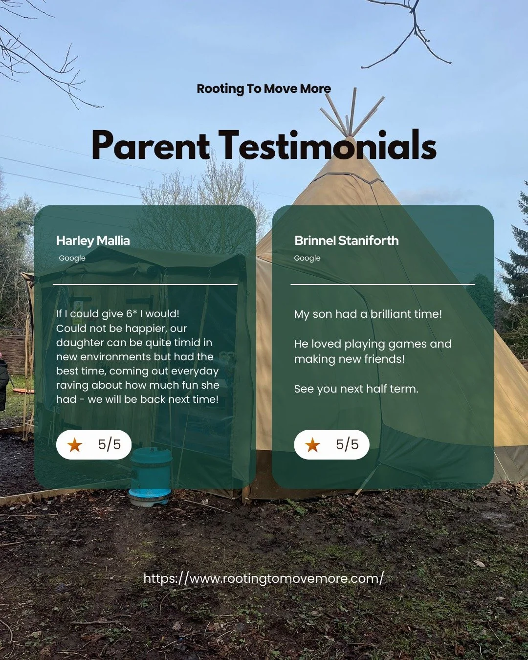 Another incredible half term at Rooting To Move More 🌿

From building confidence to making new friends, we love seeing children thrive in the outdoors. Hearing that children leave smiling, happy, and excited to come back means everything to us.

Tha