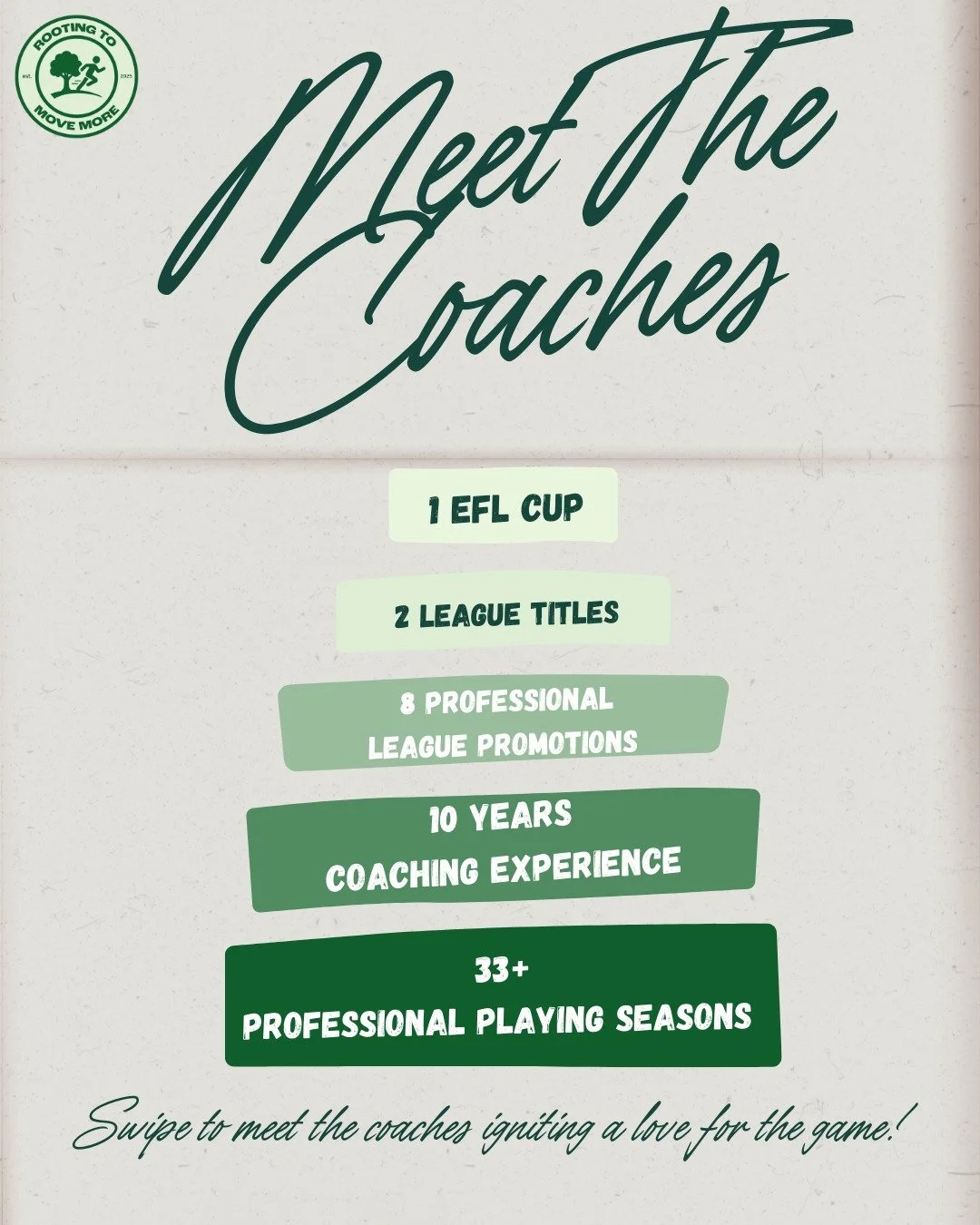 Big experience. Big energy. 💚⚽

We&rsquo;re proud to introduce our coaching team leading our Girls Only Football Sessions &mdash; bringing 33+ professional playing seasons, multiple promotions, league titles, and elite-level experience to the pitch.