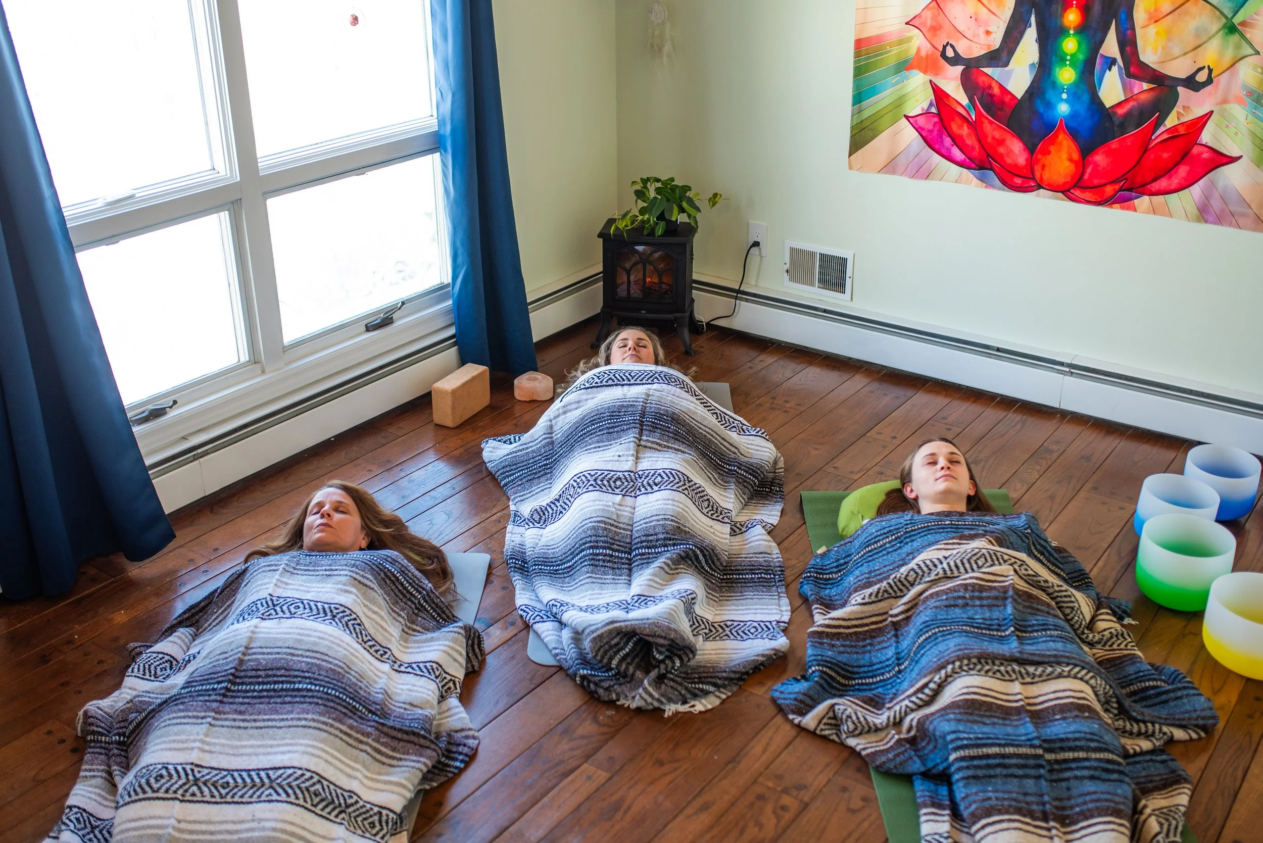 fully relax the body, mind and spirit. Yoga Nidra is shown to help rewire the brain and provide lasting positive effects.