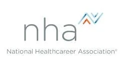 Logo of the National Healthcareer Association with the text 'nha' and the full name below.