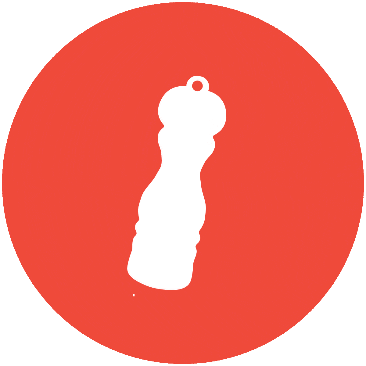 White silhouette of a Roblox avatar with curly hair on an orange circular background.