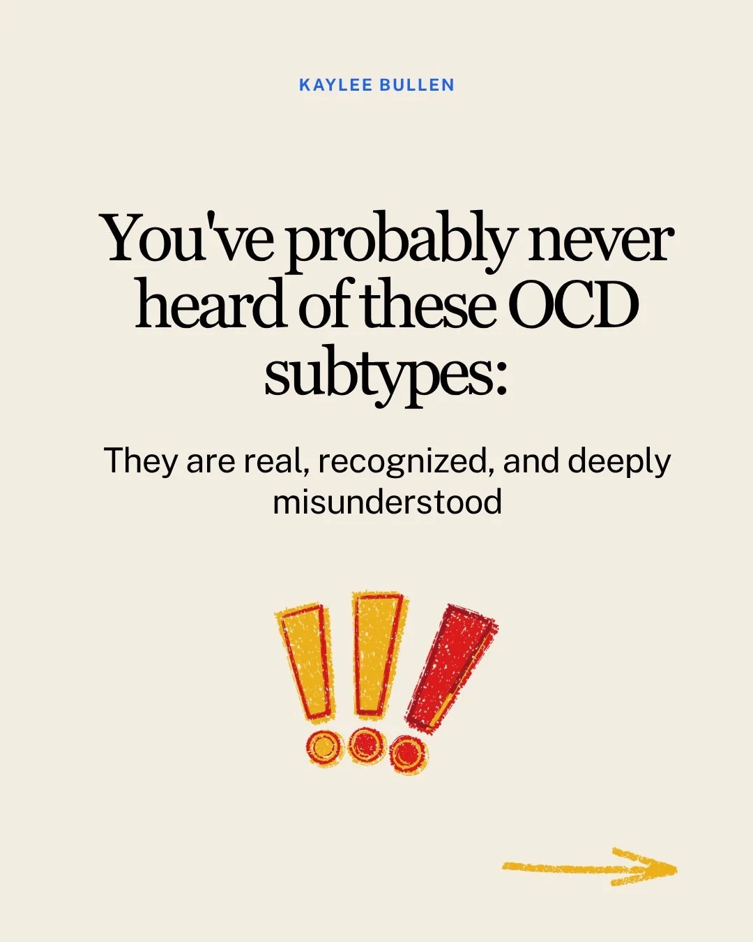 Most people with OCD spend years thinking something is deeply wrong with them, not realizing they have a recognized, treatable condition.

OCD doesn&rsquo;t always look like washing your hands or checking the stove. Sometimes it looks like being unab