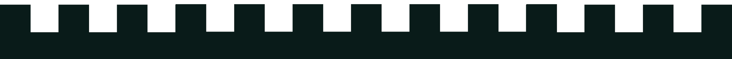 A digital representation of a black ruler with white markings for measurements.