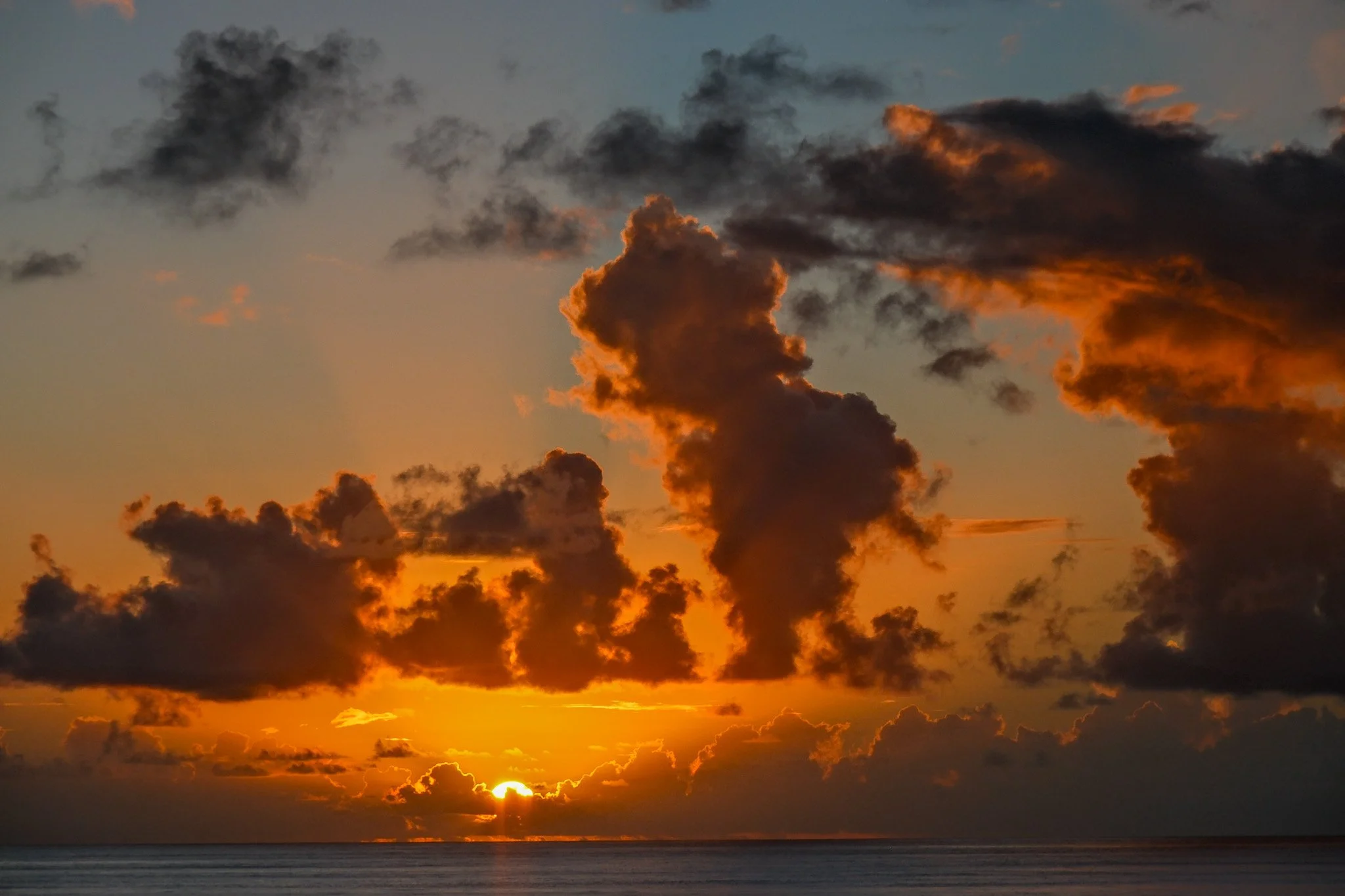 Sonnenuntergang im Indischen Ozean