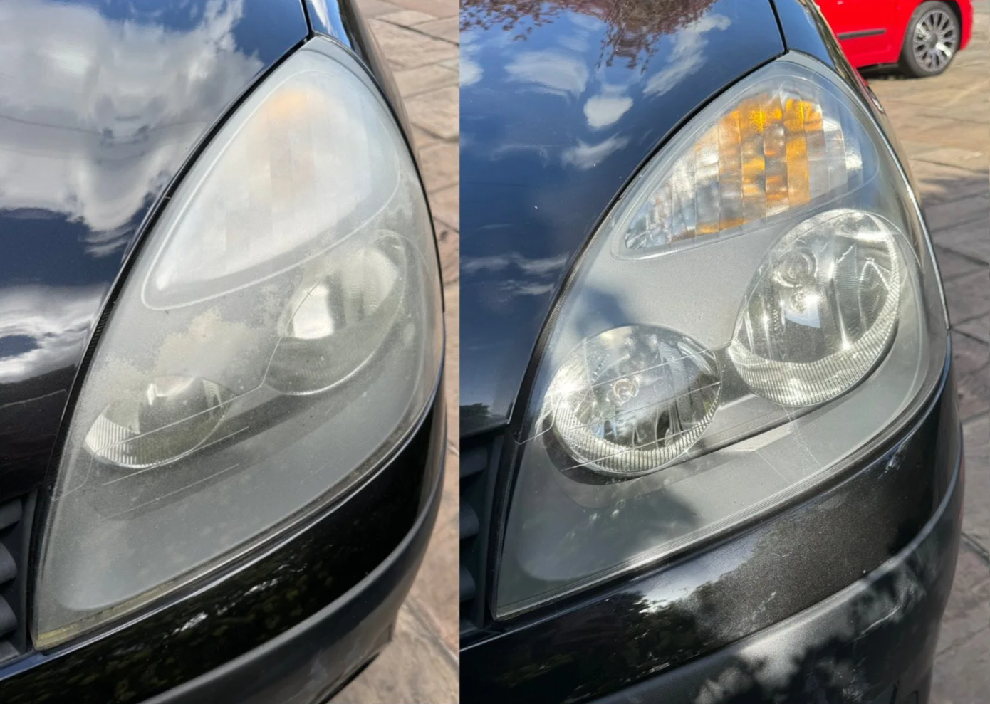 Headlight polishing by Laura's Car detailing in Wimbledon