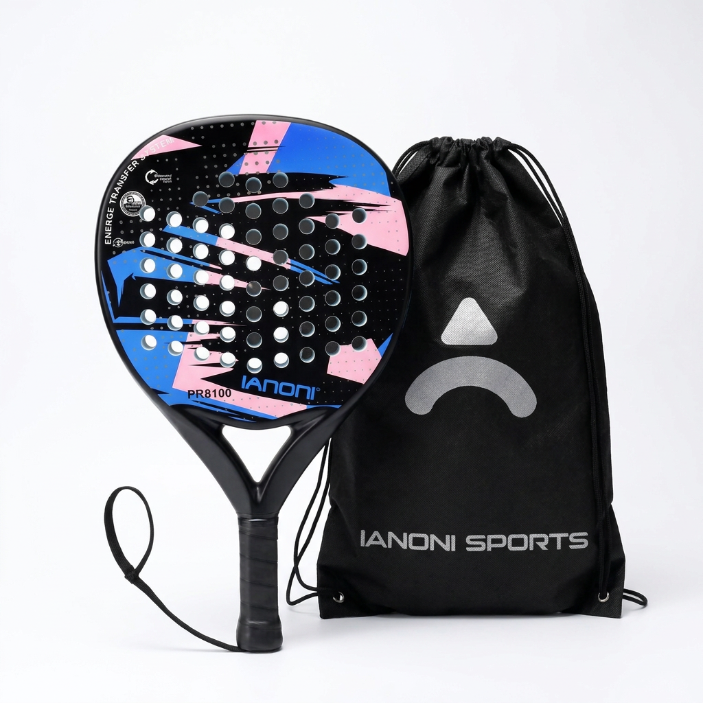 Ianoni 8100 Padel Racket - Blue/Pink