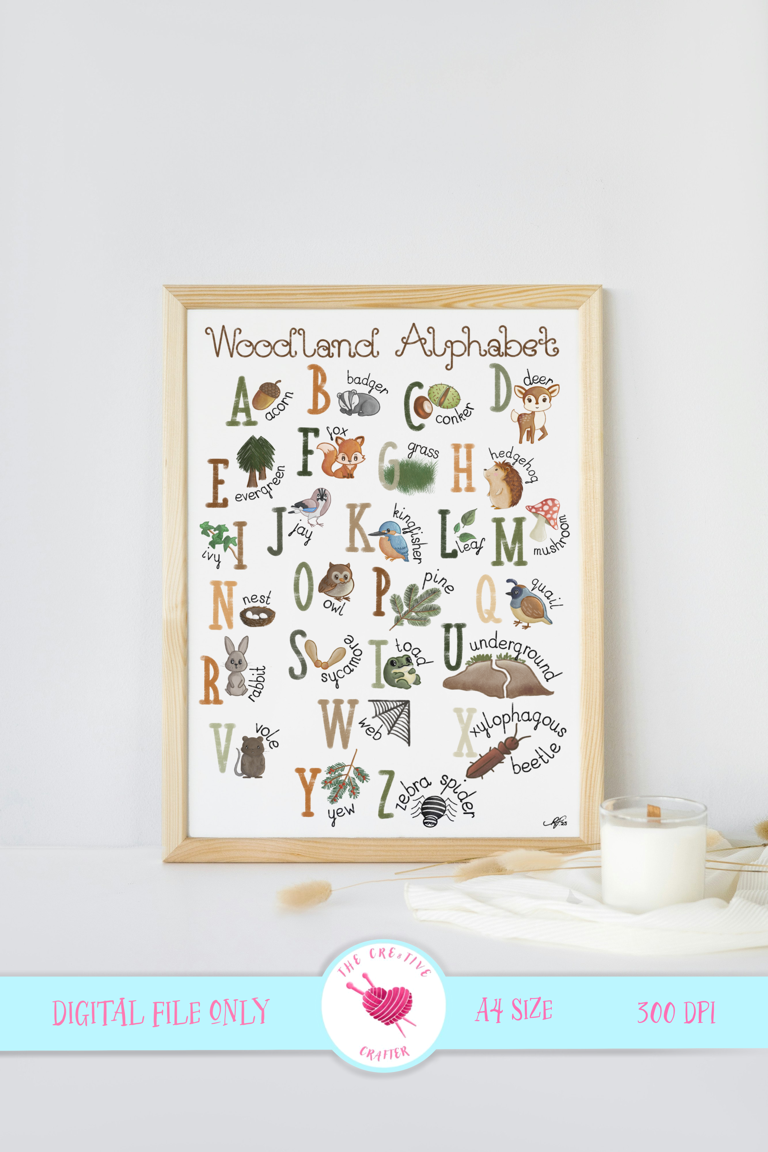 Woodland Alphabet Print