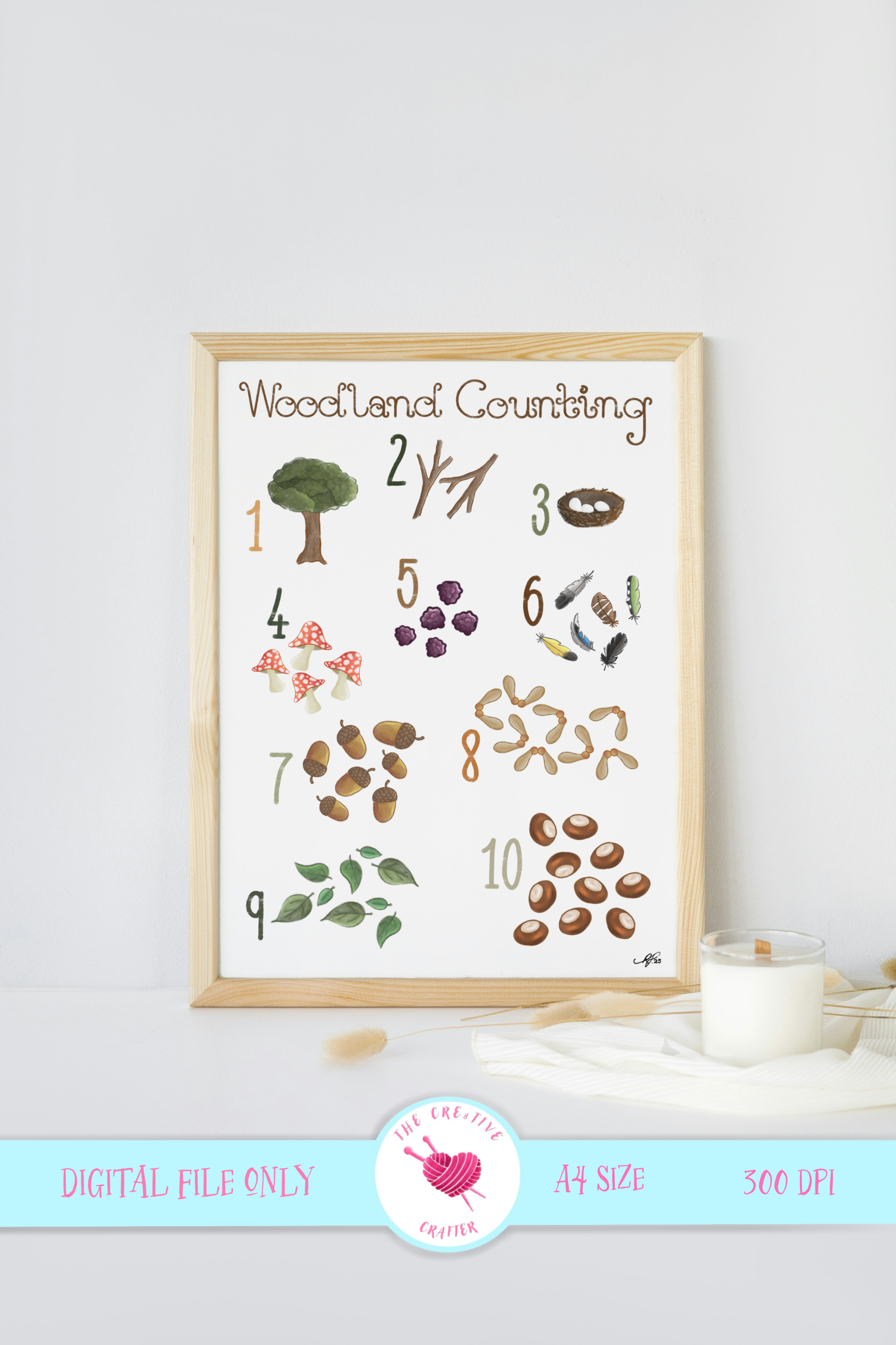 Woodland Counting Print