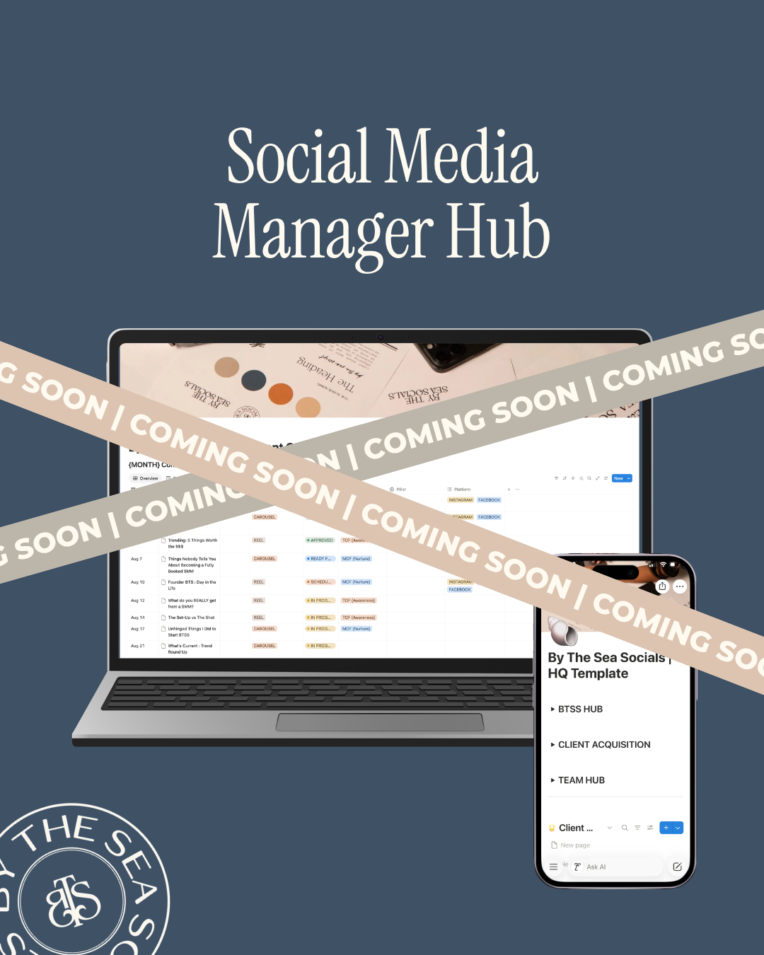 Social Media Manager Hub {NOTION WORKSPACE}