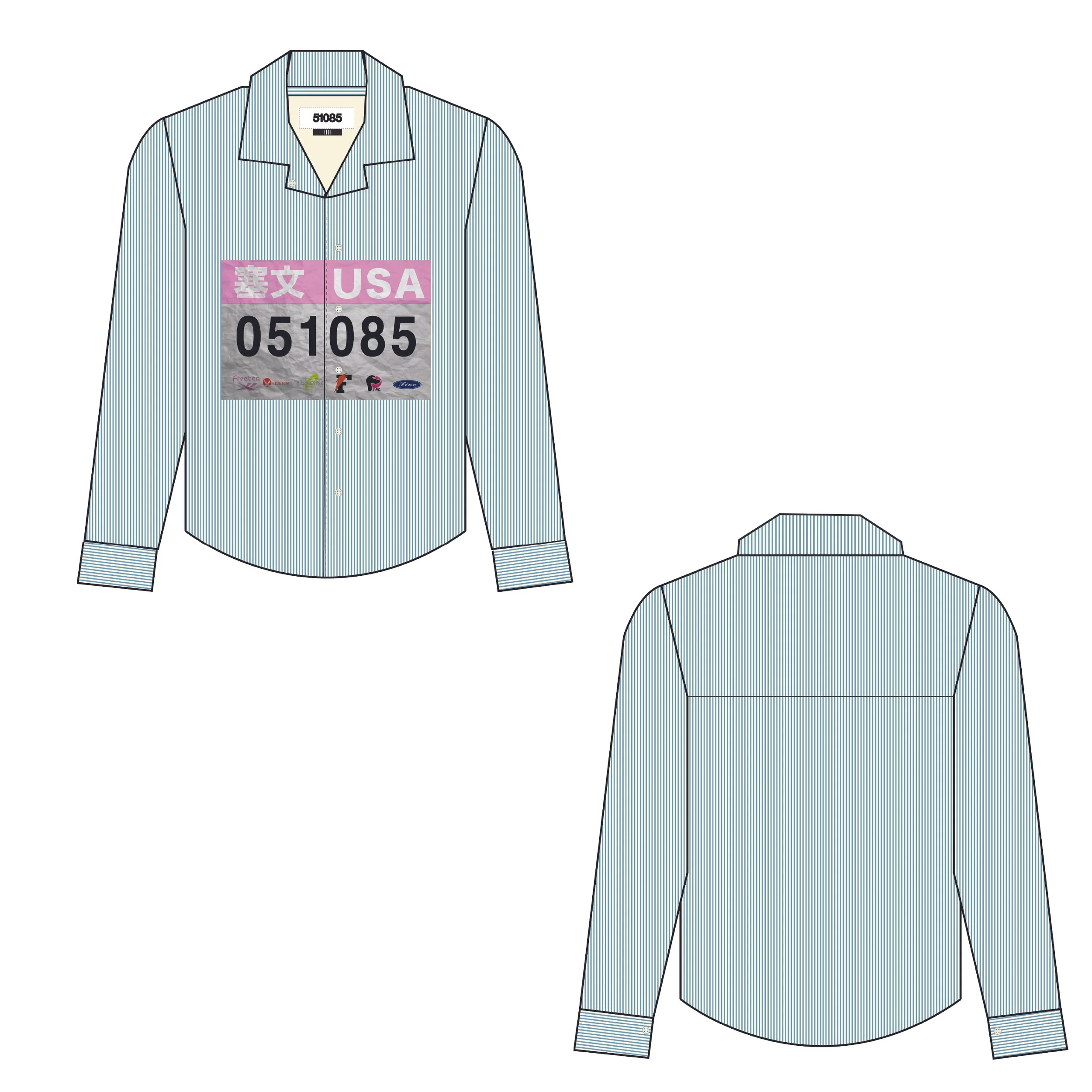 Oversized Button-Up Shirt with DTG Print