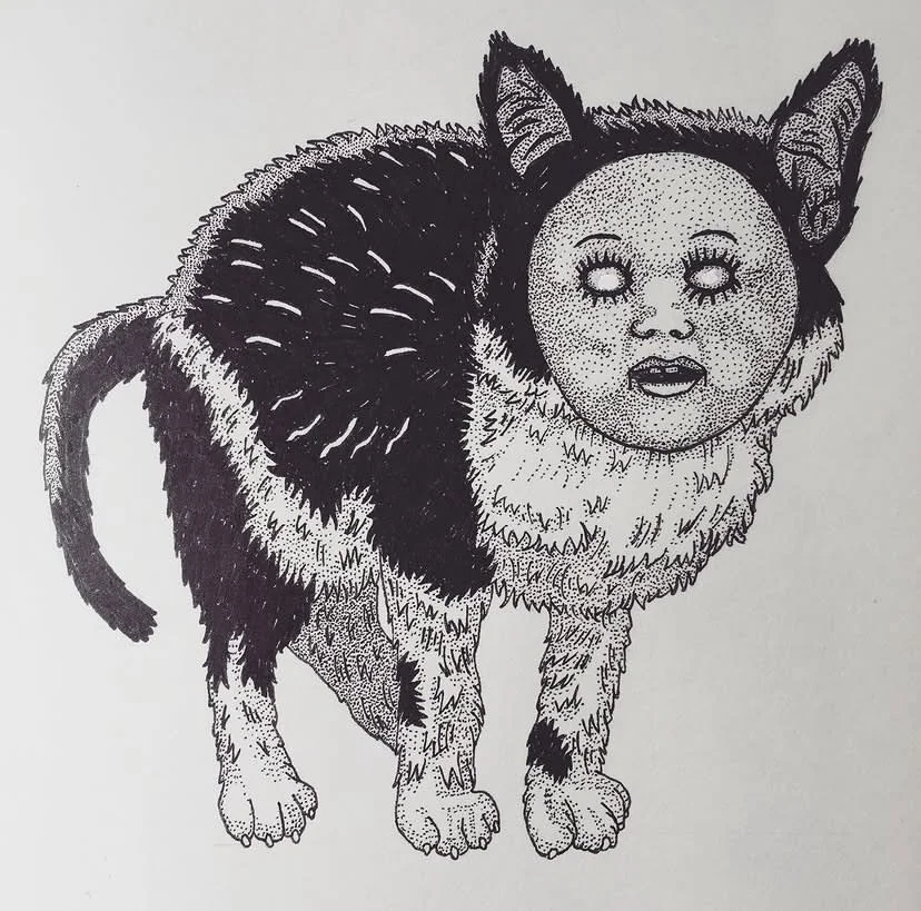 Creepy Cat #2 by Thomas Eugene Higson (Copy)