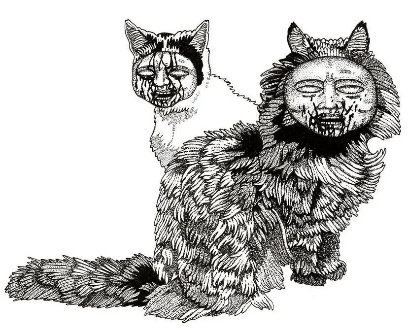 Creepy Cat #3 by Thomas Eugene Higson (Copy)