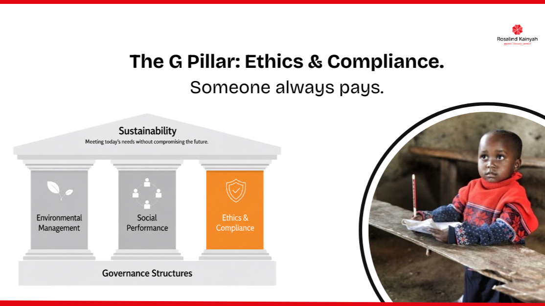 The "G" Pillar of Ethics &amp; Compliance. Someone Always Pays the Costs.