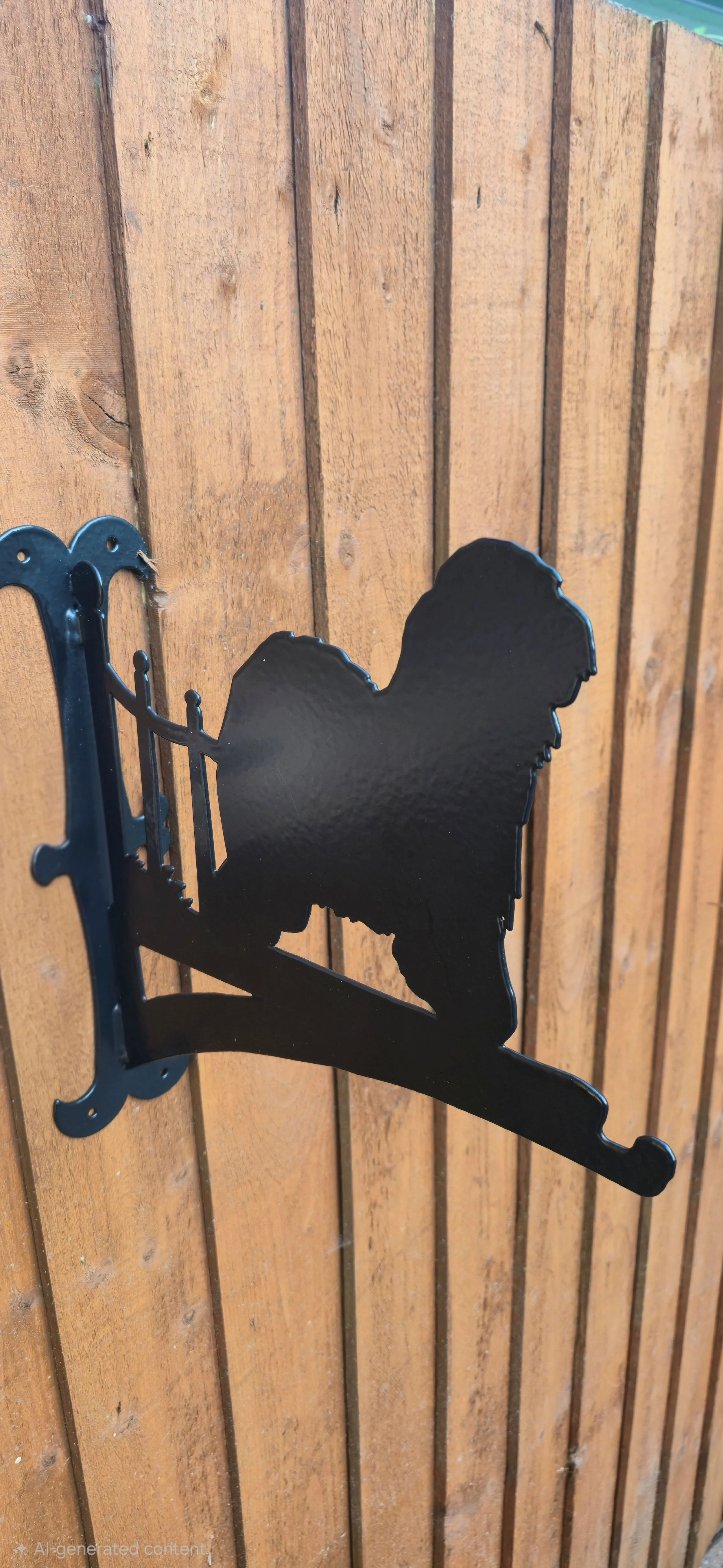 13" Old English Sheepdog Hanging Basket