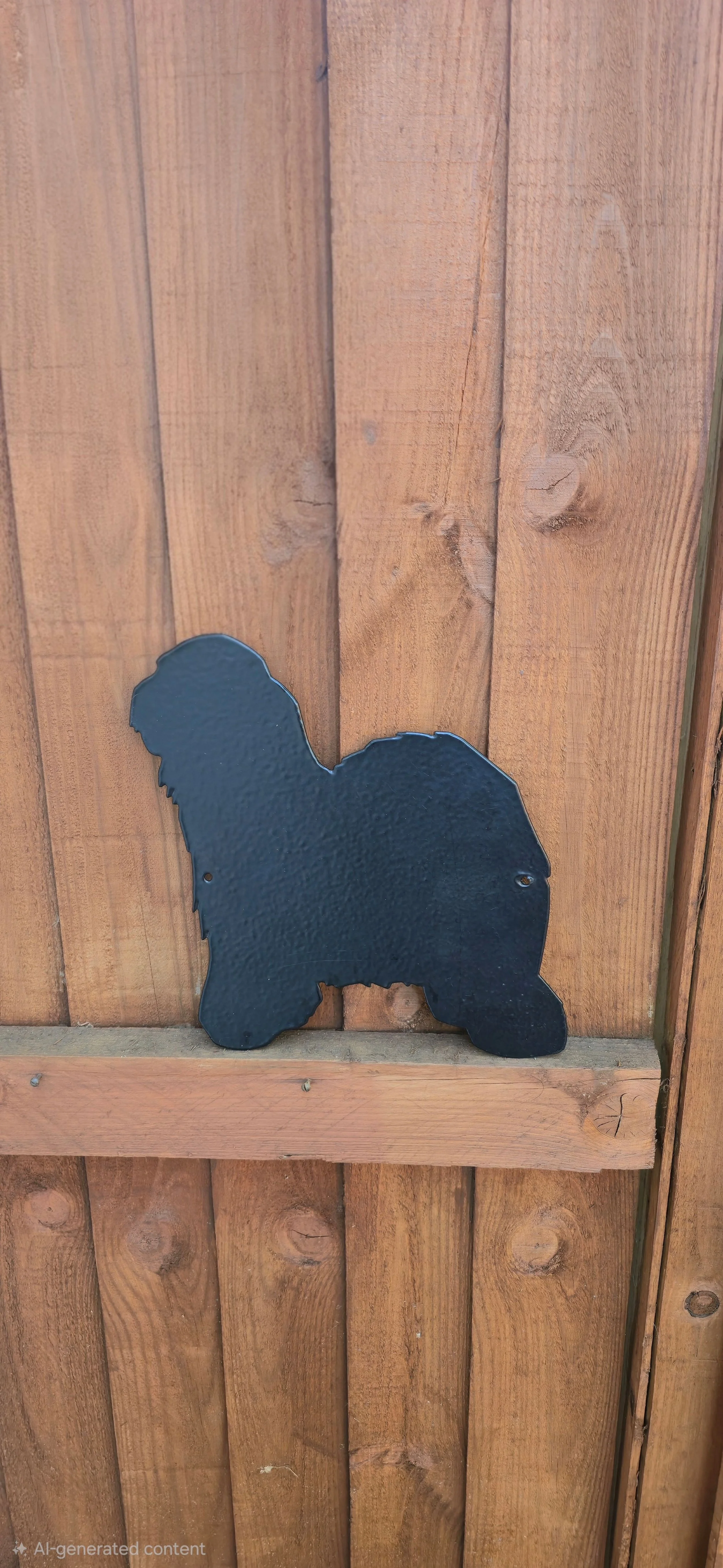 10" Old English Sheepdog Silhouette