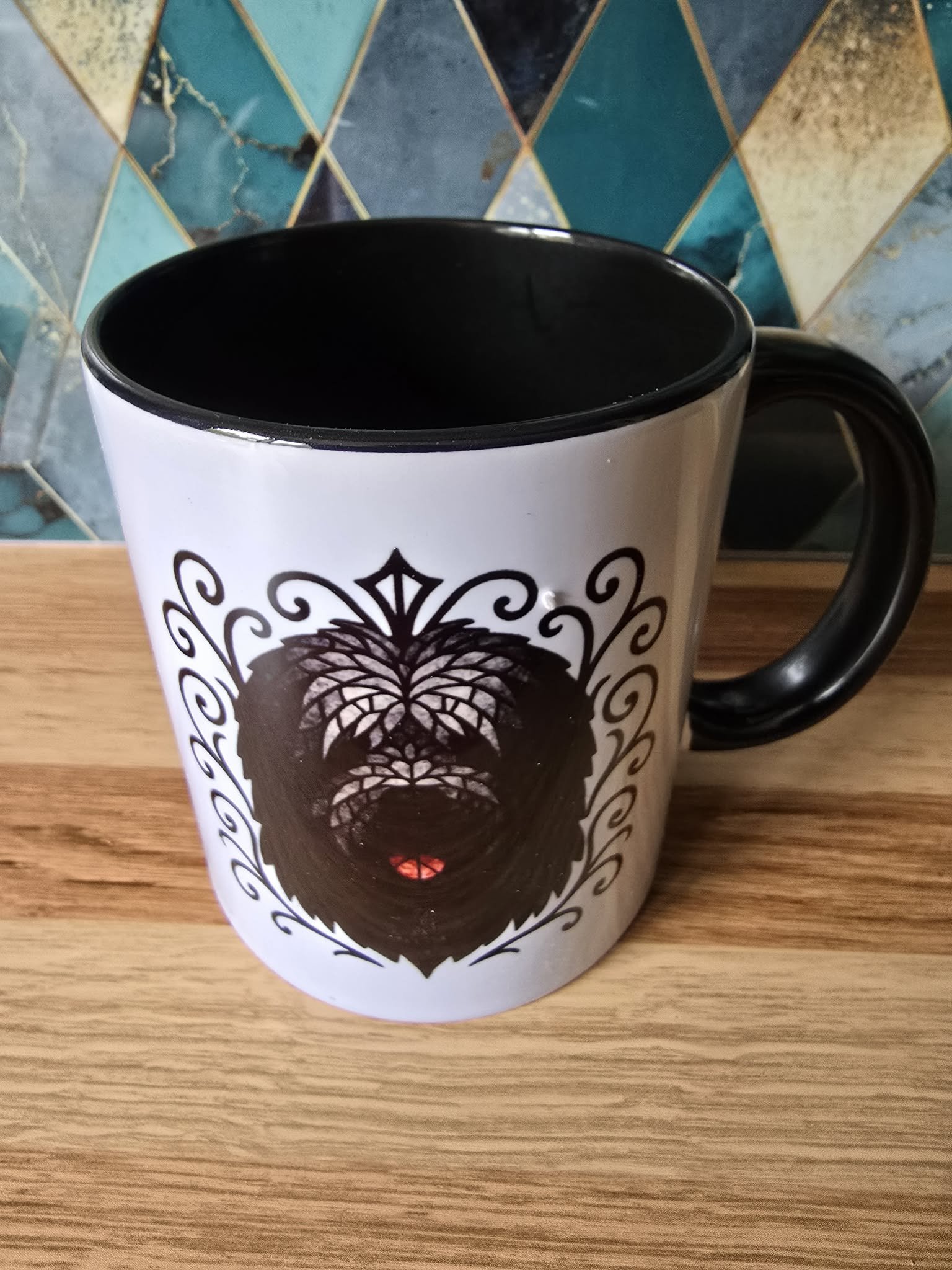 Black Fractal Art Mug