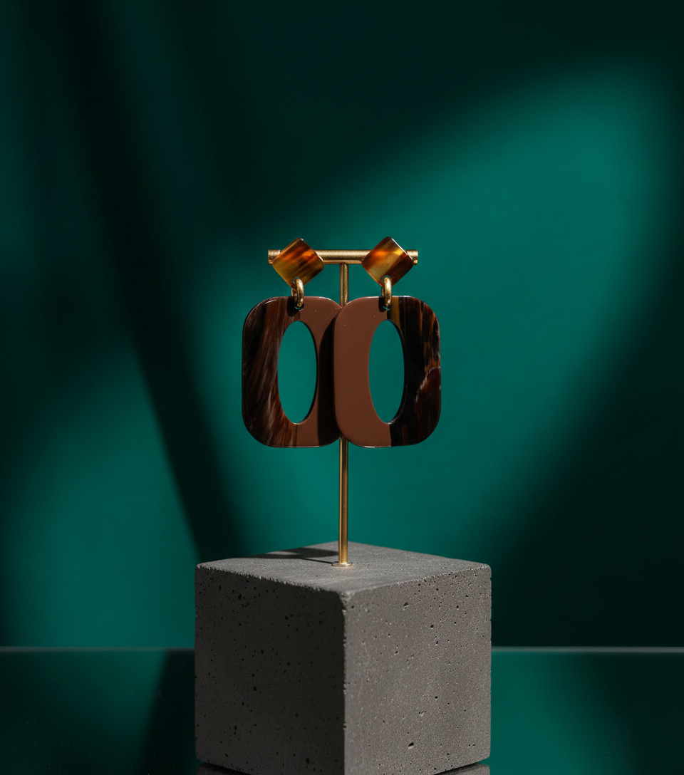 Boucles d'oreilles en cornes véritable