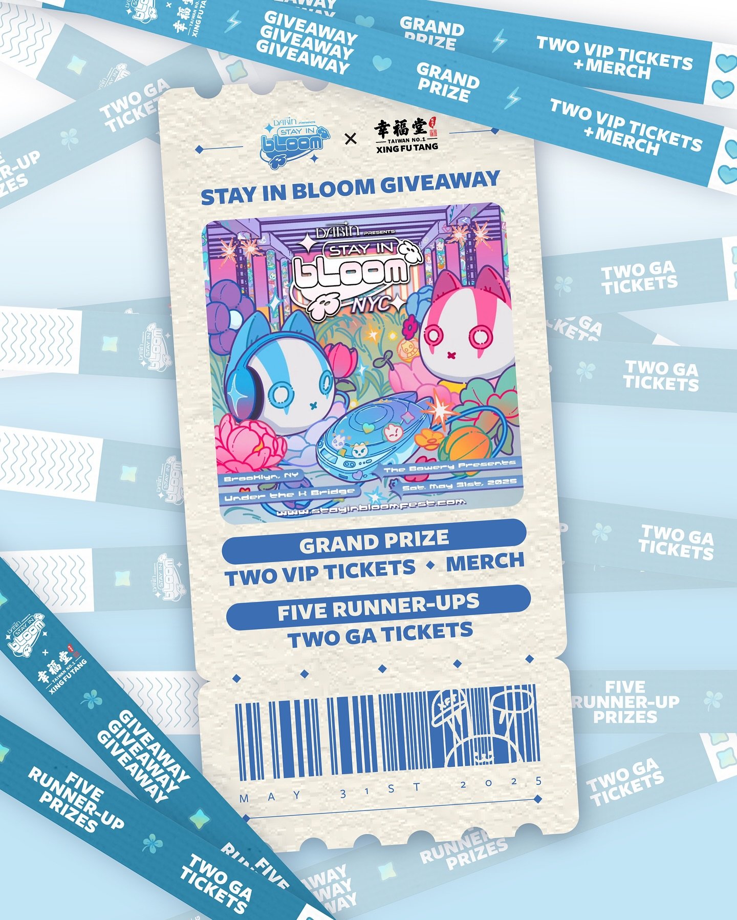 🌸✨ GIVEAWAY ✨🌸
In honor of AAPI Month, we&rsquo;re teaming up with @dabinmusic to give away FREE tickets to catch him and an epic lineup of music artists at @stayinbloomfest 🌸🦋💖

Enter with the link in our bio for your chance to win:
🎁 Grand pr