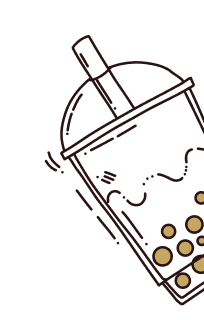 A cartoon-style drawing of a cold brew coffee in a plastic cup with a lid and straw.