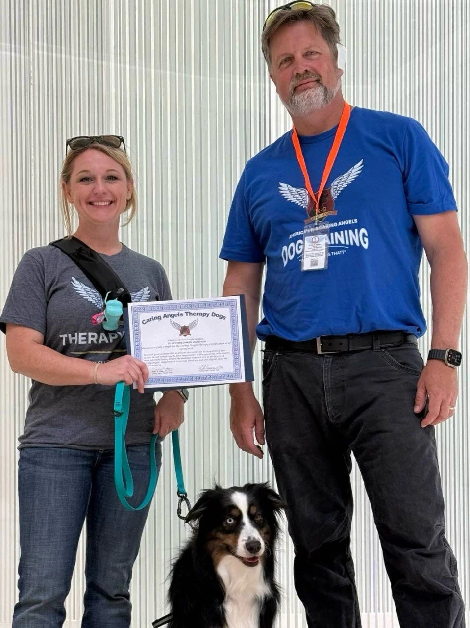 Ted and Gracie after certification test.jpg